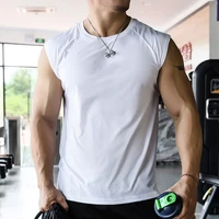 fitness vest men summer sports loose sleeveless quick drying muscle training high elastic quick drying running basketball shirt