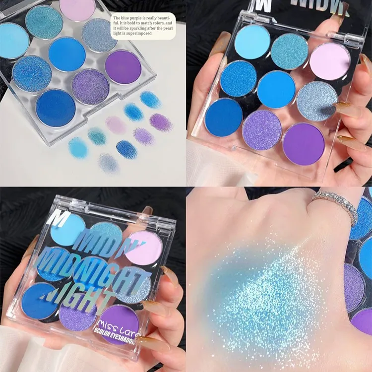 

9 Colors Eyeshadow Palette Makeup-Set Cosmetics Glitter Fashion Korea Eye Shadow Pallete For Women Cosmetics Makeup Eye Shadow