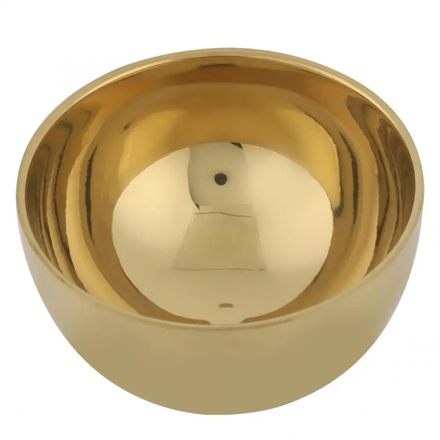 

Bowls Kitchen Soup Noodle Rice Bowl 11.5cm Stainless Steel Thickened Double Layer Thermal Insulation Bowl Gold Fruit Plate