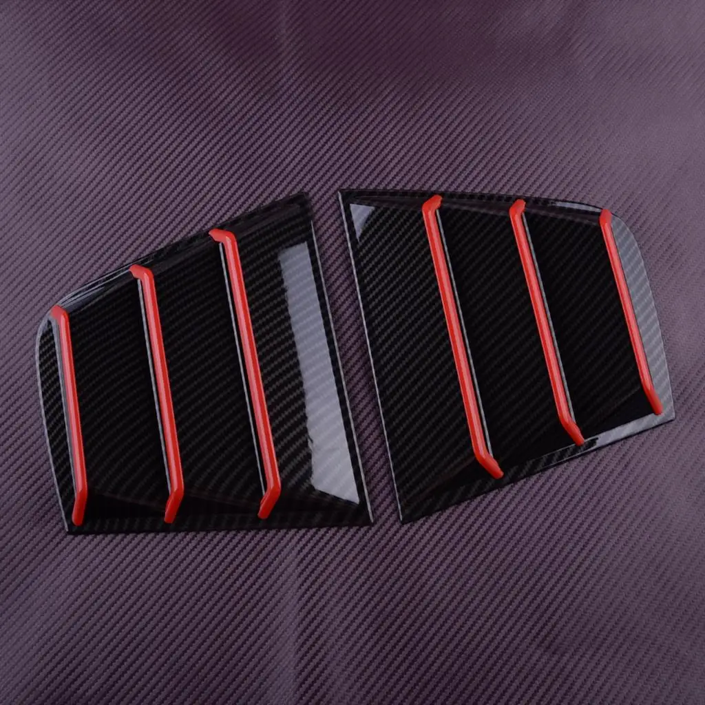 

2Pcs Car Side Window Louver Air Vent Scoop Shade Cover Trim Carbon Fiber Style Fit for Dodge Charger 2011 2012 2013 2014-2021