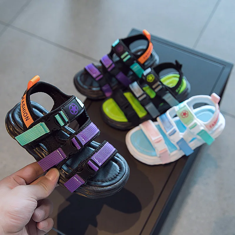 

Сандалии детские спортивные с открытым носком, мягкие босоножки, Повседневная дышащая обувь для мальчиков и девочек, лето 2022