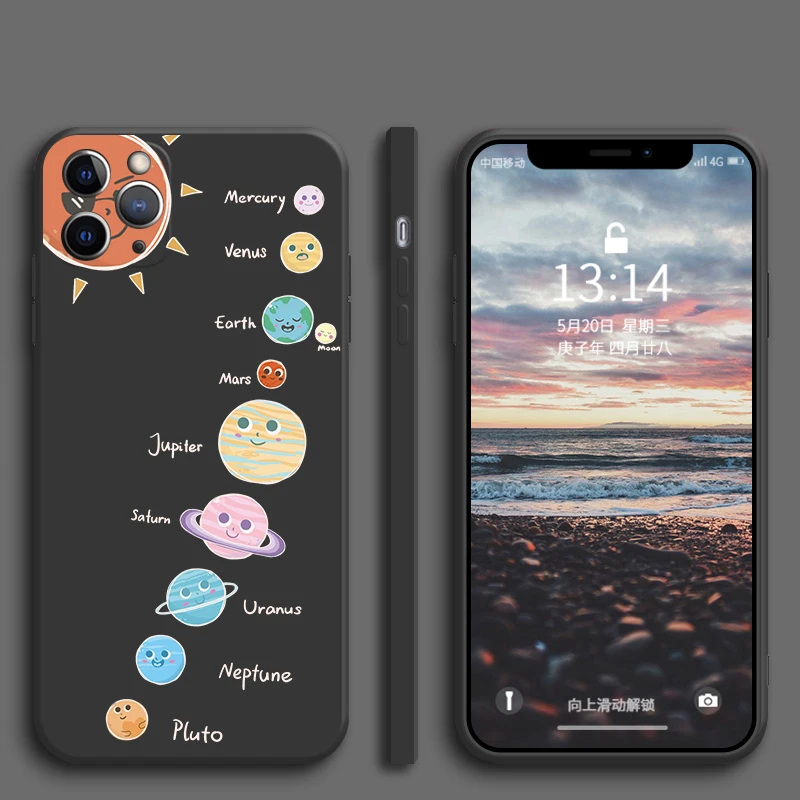 

NOHON Casing For REALME 5 6 7 7i 8 8i 5G C2 C11 C12 C15 C20 C21 GT XT V11 V15 V7 V50 NARZO 50 solar system Cover