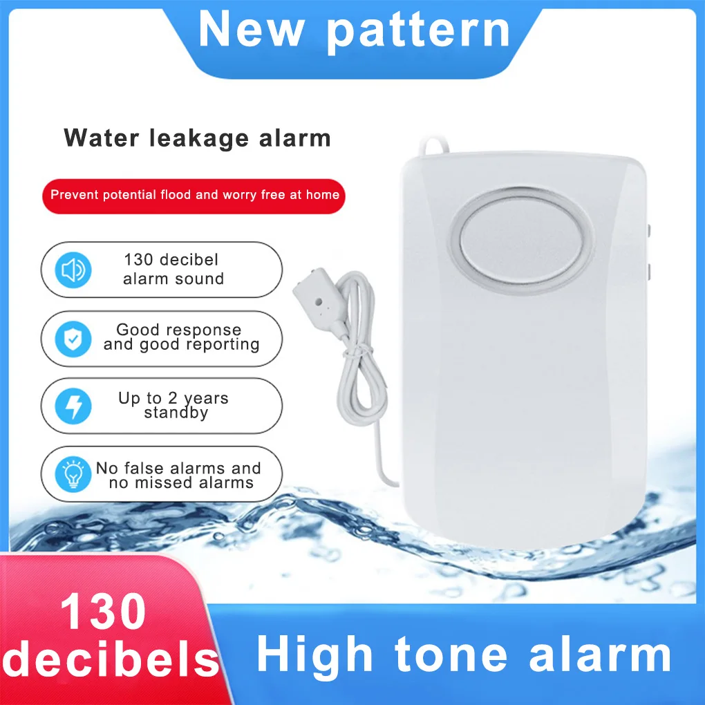 

Детектор утечки воды, датчик обнаружения раковины на аккумуляторах для кухни, ванной комнаты, дома, туалета