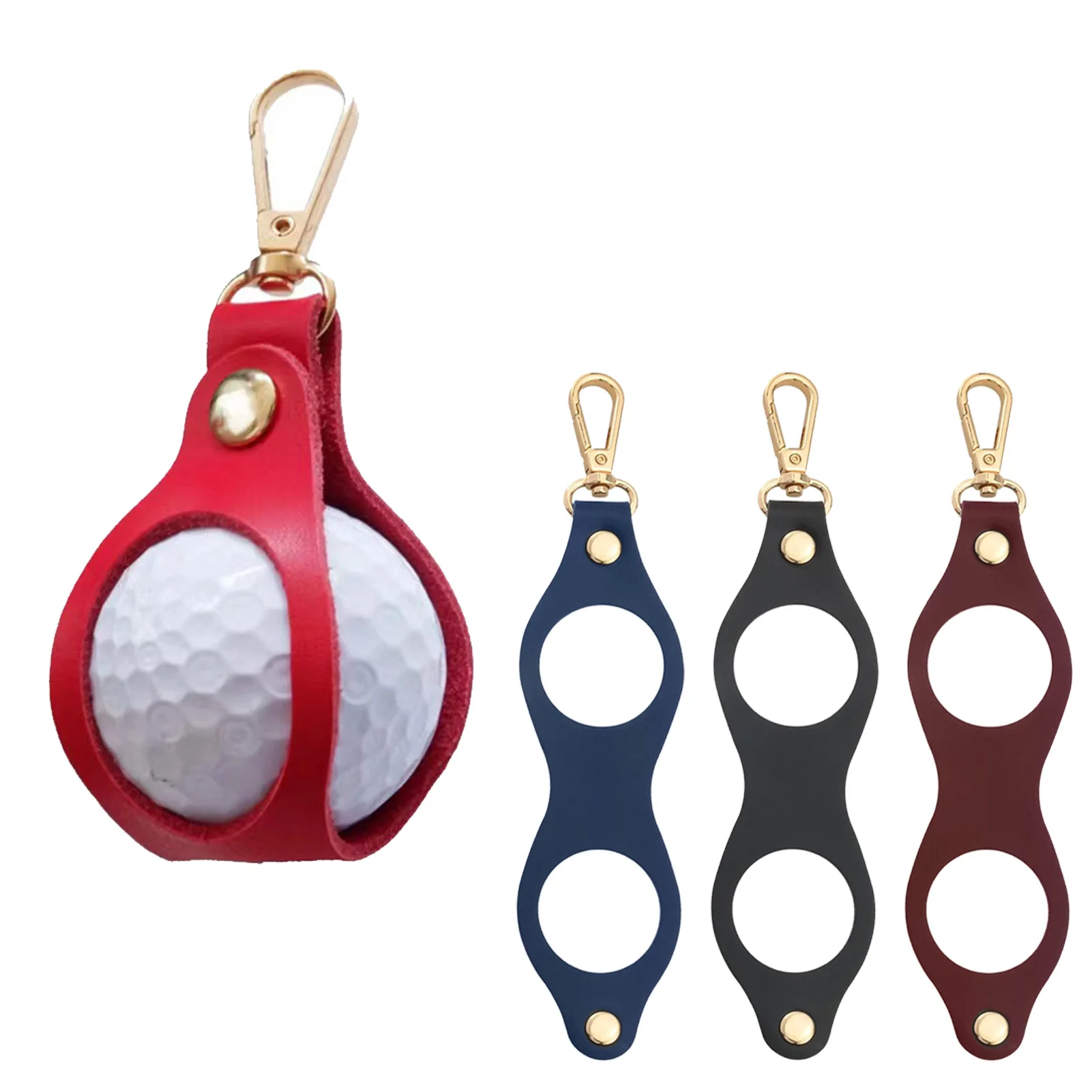 

1PC Mini Pocket Leather Golf Ball Storage Pouch Portable Golf Waist Holder Bag Mini Golf Ball Container Waist Storage Bag