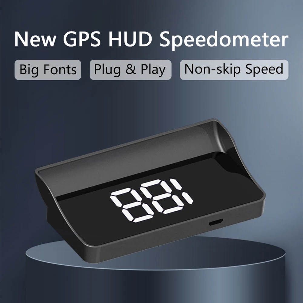 

1pc Car HUD GPS Head Up KM/hour Display Speedometer Odometer Car Digital Speed Universal 92*52*20mm Gauges Accessories