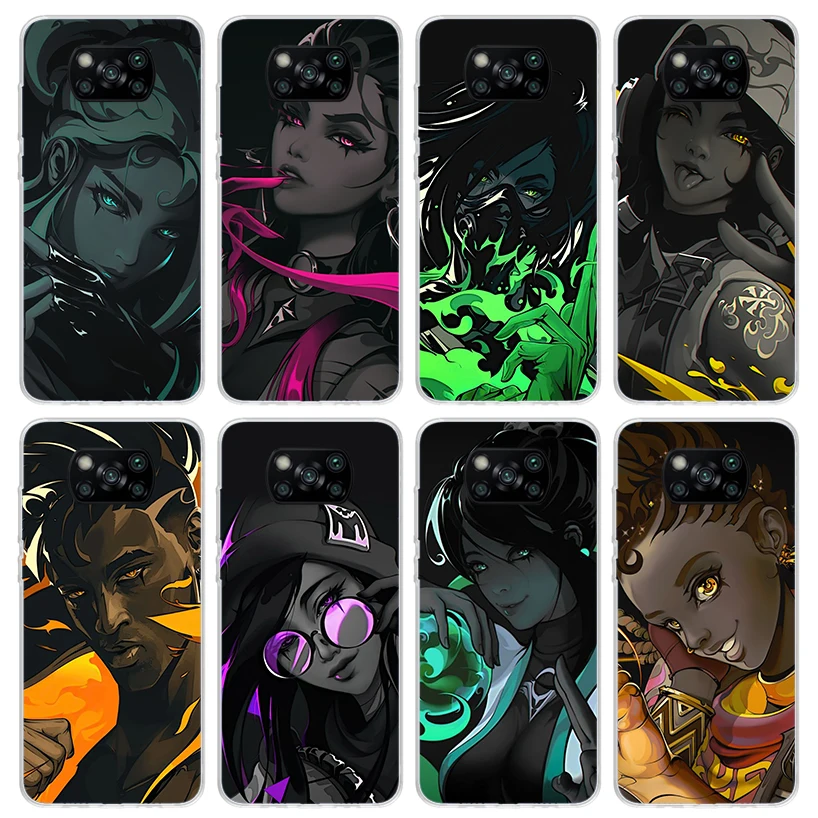 Чехол для телефона Valorant Game Cool Xiaomi Poco X6 X5 X4 X3 Nfc F6 F5 Pro F4 Gt F3 F2 F1 M5S M4 M3 5G Soft Cover Print Fundas