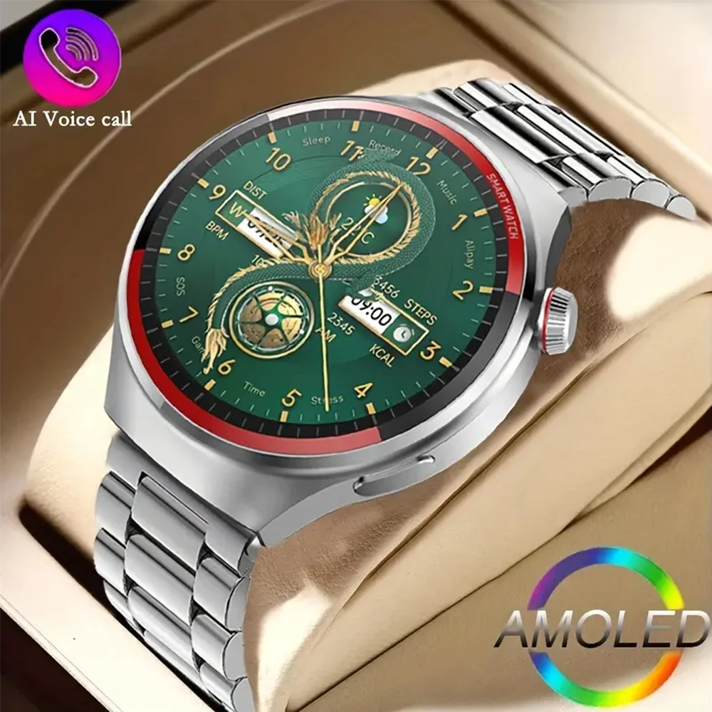 Мужской сенсорный экран AMOLED 1 43 дюйма с функцией измерения пульса и артериального