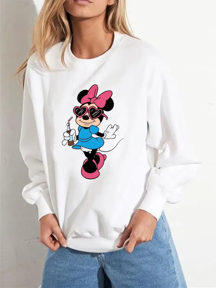 

Fashion Clothing Ladies Women Holiday Mouse Ear Clothes Pullovers Cartoon Watercolor Trend Print Lady Female Graphic Sweatshirts