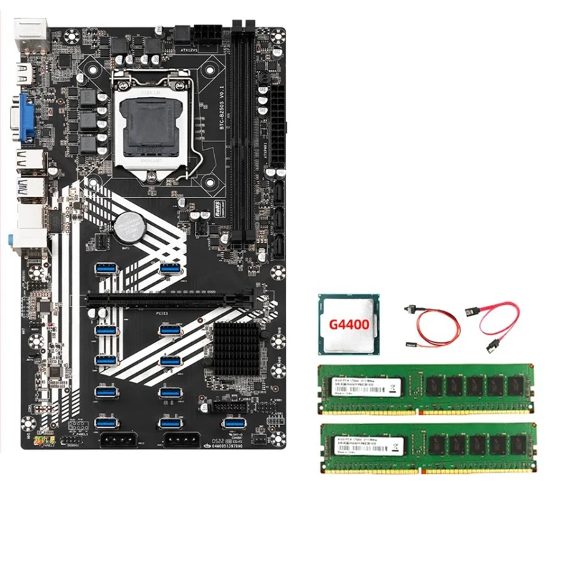 

BTC-B250S Mining материнская плата DDR4 двухканальная USB 3,0 SATA 3,0 PCIE компьютерная материнская плата для ЦП LGA1151 6/