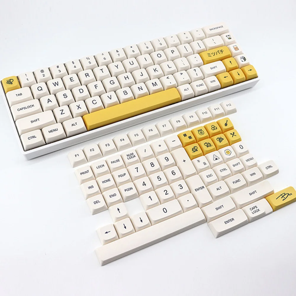 

kakigiri welfare bag 137 keys honey milk, avocado sea ​​salt keycap XDA perfil Dye Sublimation Japanese keycap for keyboard