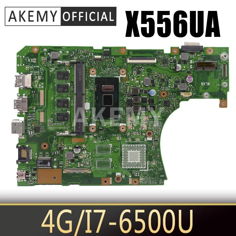 

Новая материнская плата для ноутбука X556UA 4G/I7-6500U Материнская плата Asus A556U R556U X556U X556UJ X556UV X556UAM X556UA 90NB09S0-R00020