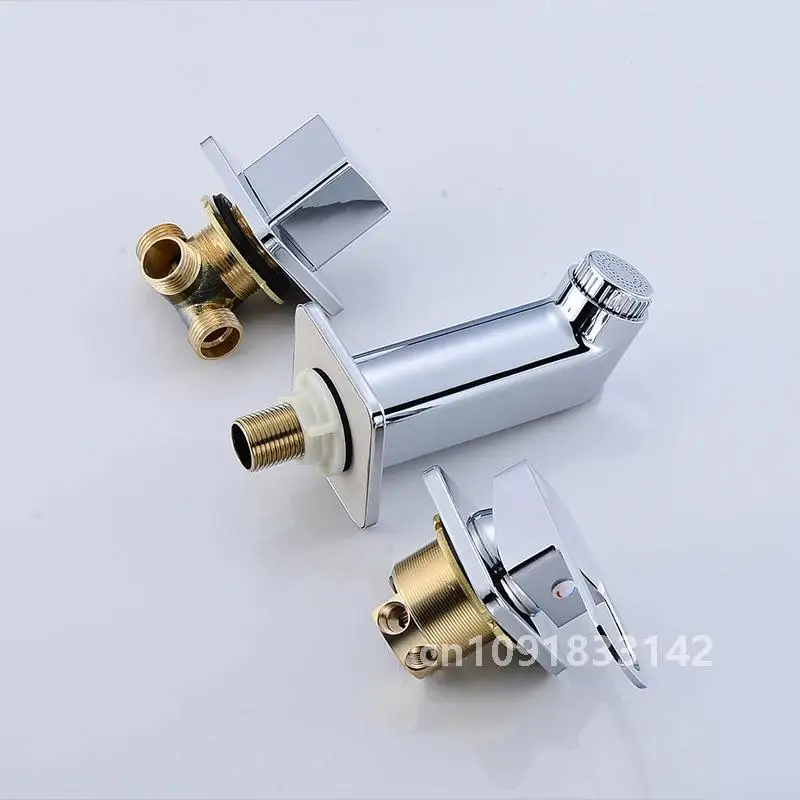 4 шт. смеситель для ванны раковины настенный ручной холодной и горячей воды с