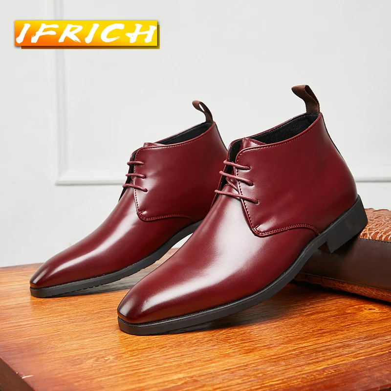 

2022 популярные мужские деловые ботинки, кожа, кожа, повседневная мужская обувь, модные мотоциклетные ботинки для мужчин, резиновые классичес...