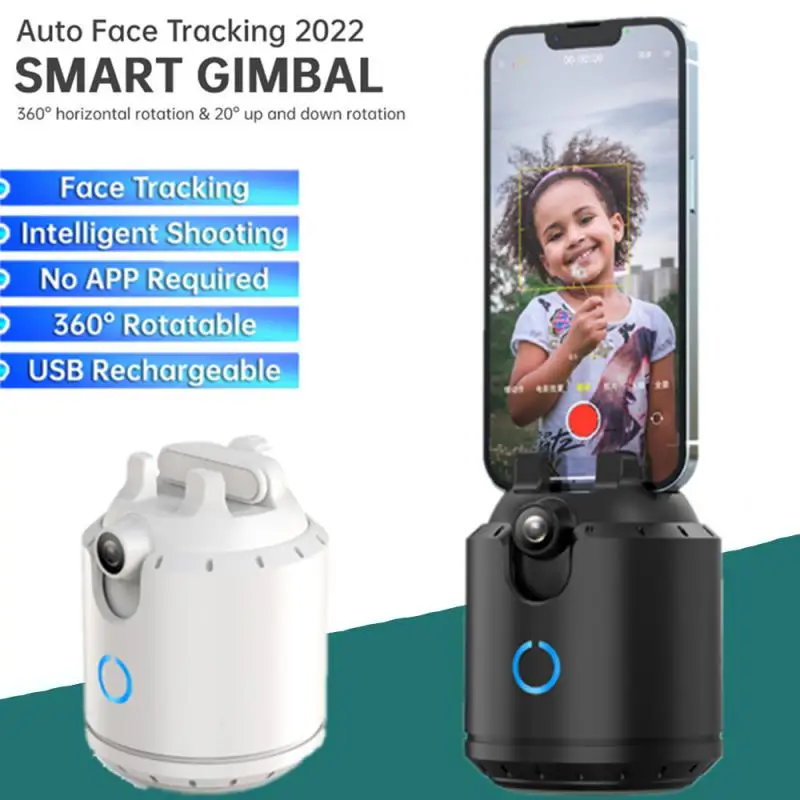 

Автоматический гиростабилизатор с функцией отслеживания лица, умный держатель для съемки, вращение на 360 °, умный ии для потокового видеоре...