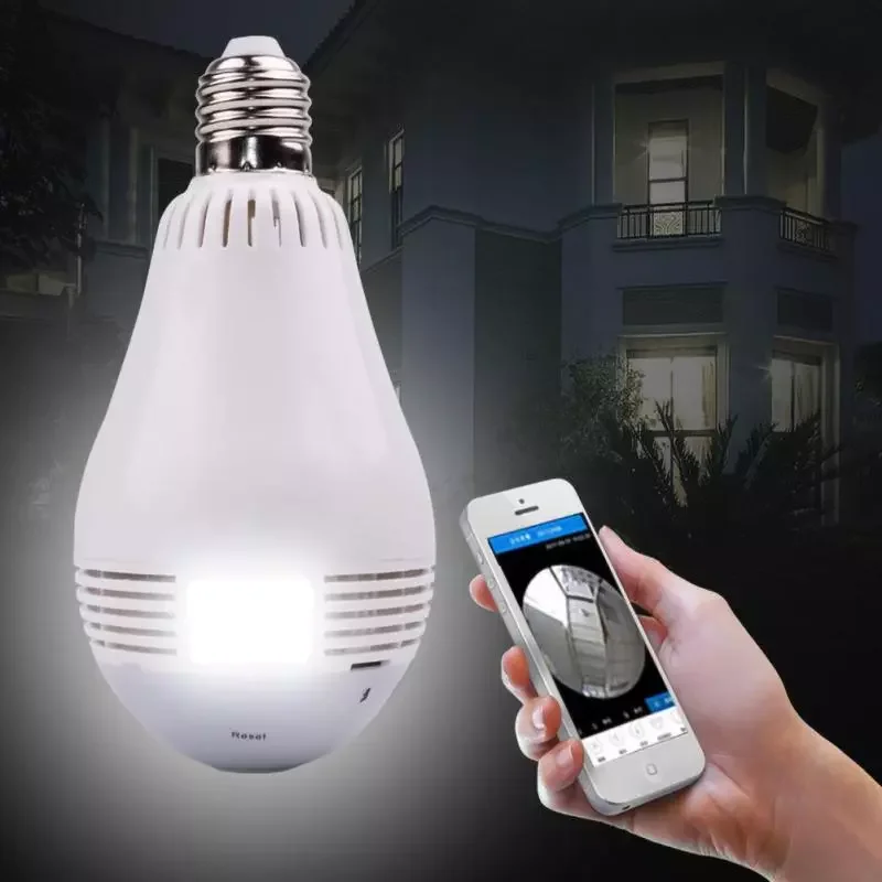 

E27 Bulb Camera Wireless 960P WiFi 360° VR Panoramic IP Camera Fisheye Bulb Lamp Home Security Remote Video Monitor Camera