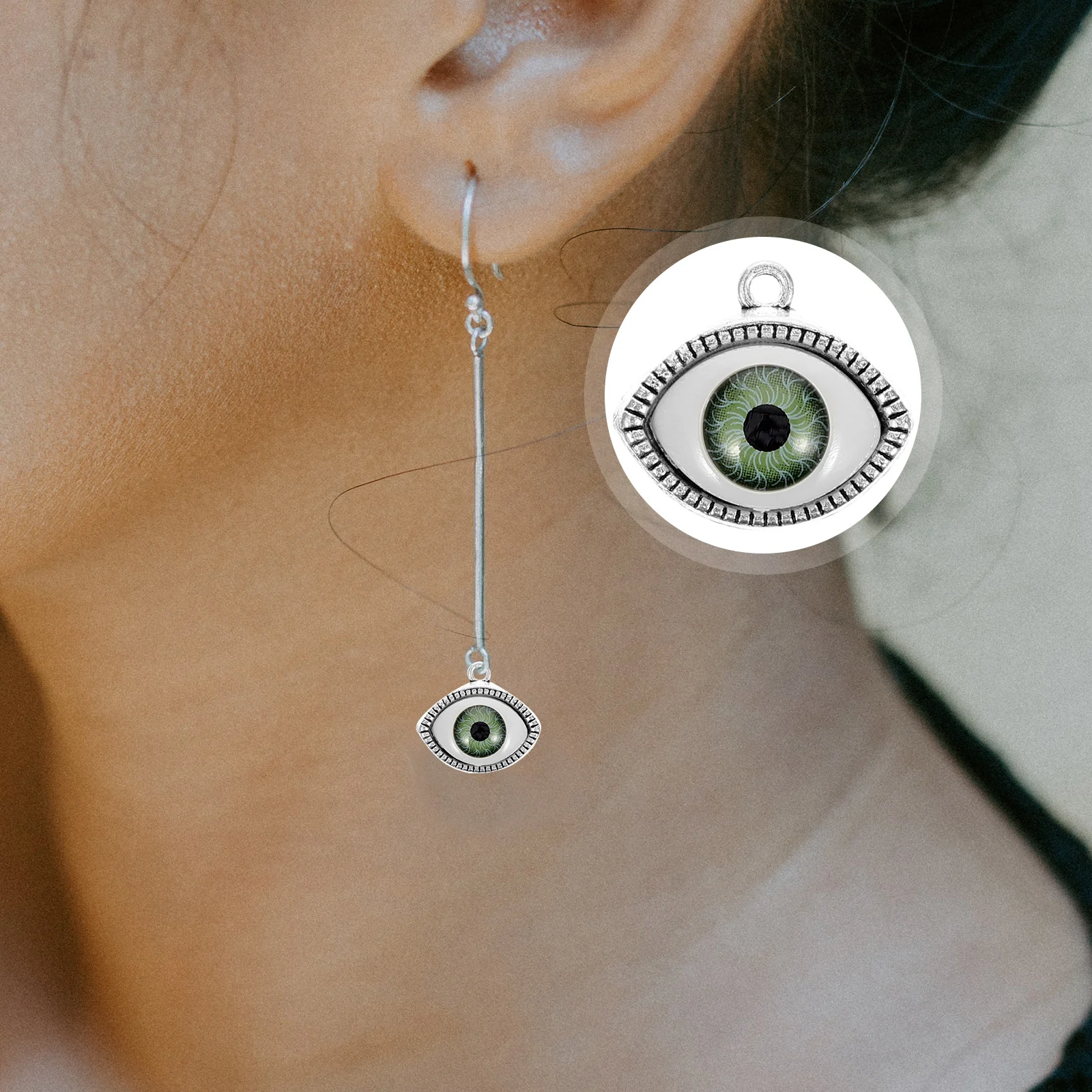 

10Pcs Jewelry DIY Evil Eye Pendants Necklace Bracelet Earring Charms Multi-use Evil Eye Hanging Pendants