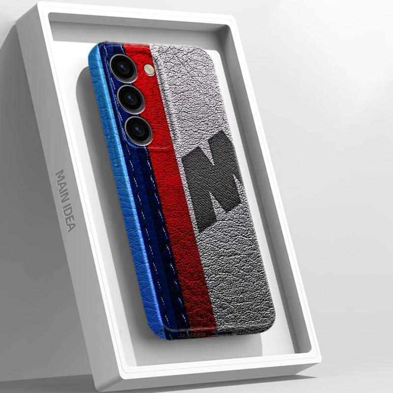 

Top Car BMW cool luxury Film Funda Phone Case For Samsung Galaxy S23 S22 Pro Plus Ultra 4G 5G A03 Back Feilin Hard Cover