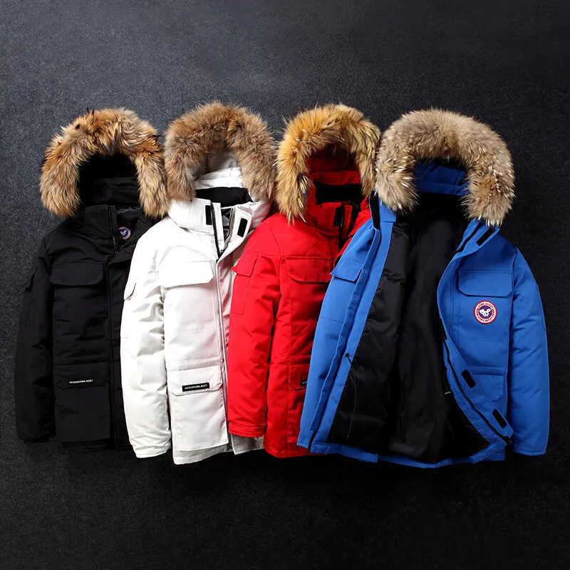 

Men Winter Jacket 90% White Duck Down Plus Velvet Thick Warm Coat Big Fur Collar Camouflage Parka Coats high Quality Large Size