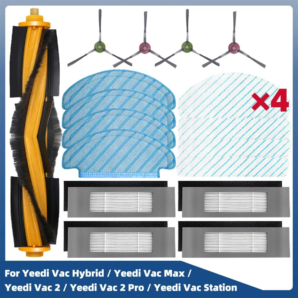 

Основная боковая щетка, фильтр НЕРА, тряпка для швабры, для Yeedi Vac Hybrid Vac Max Vac 2 Pro Vac Station, робот