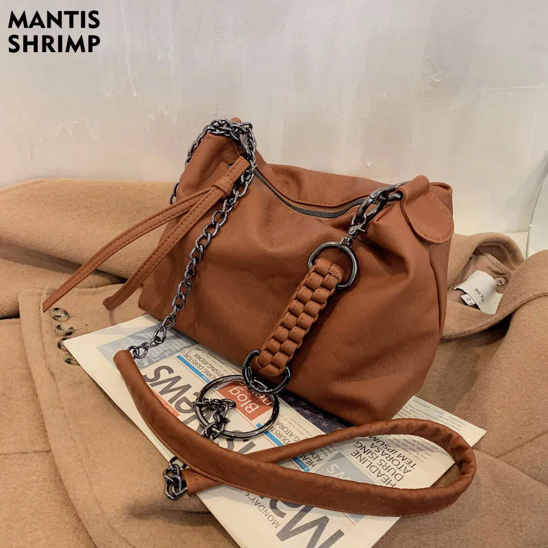 

Women Bags Designer Simple New Trend Messenger Bags Vintage Black Packs Fashion Retro Shoulder Bags PU Leather Handbag Crossbody