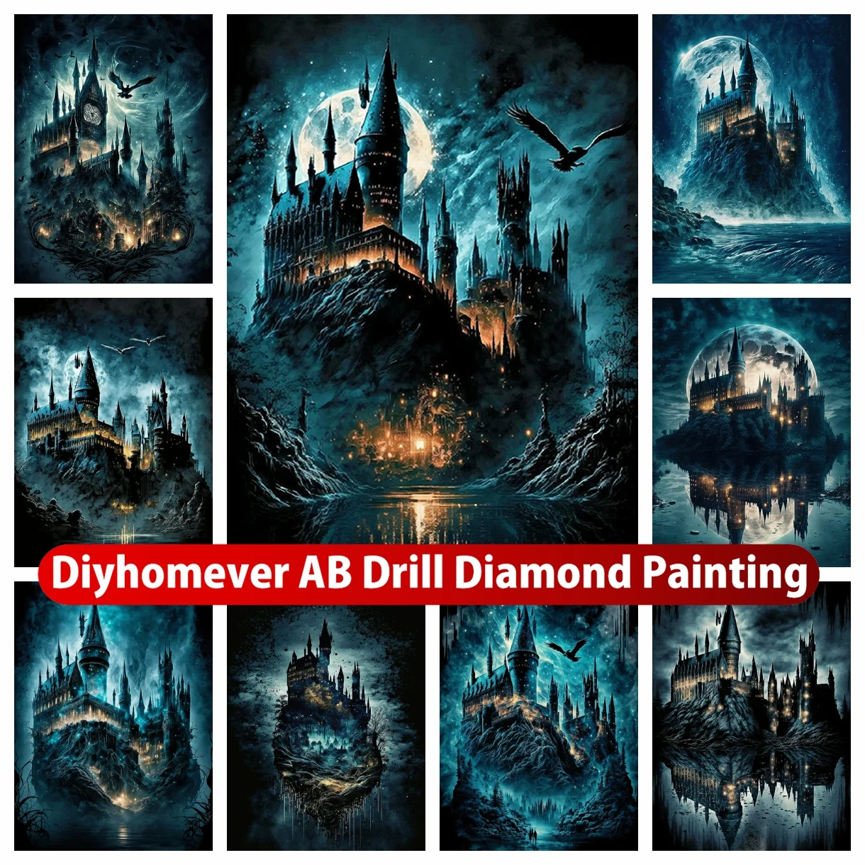 

Harries Magic School AB Diamond Painting Embroidery Fantasy Landscape Cross Stitch Mosaic Handicraft Pictures Craft Home Decor
