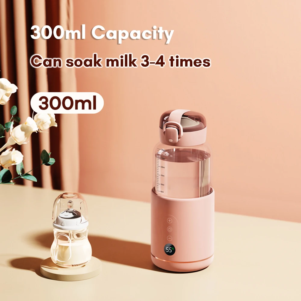 USB Milk Water Warmer for Baby Formula 300ml Capacity Precise Temperature Control Built-in Battery Wireless Instant Water Warmer enlarge