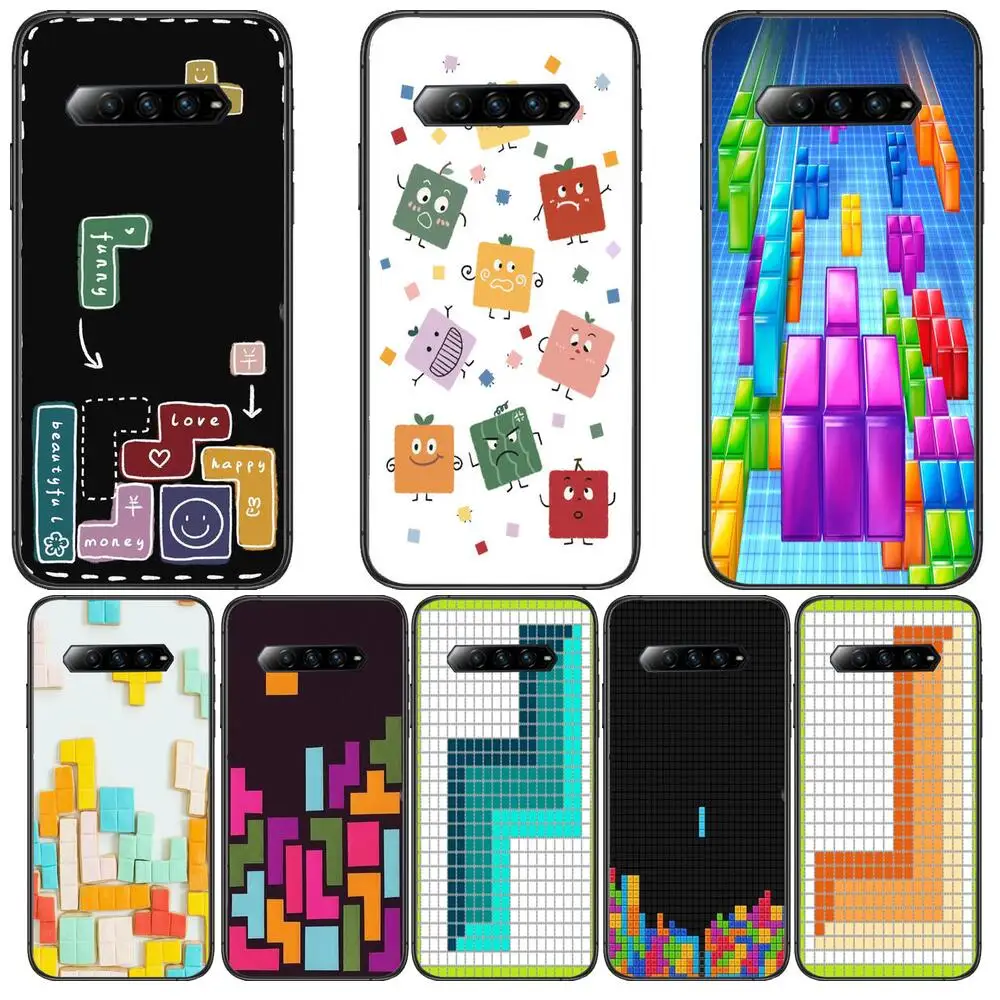 

block game-Phone Case For xiaomi redmi Black Shark 4 Pro 2 3 3s Cases Helo Black Cover Silicone Back cover funda