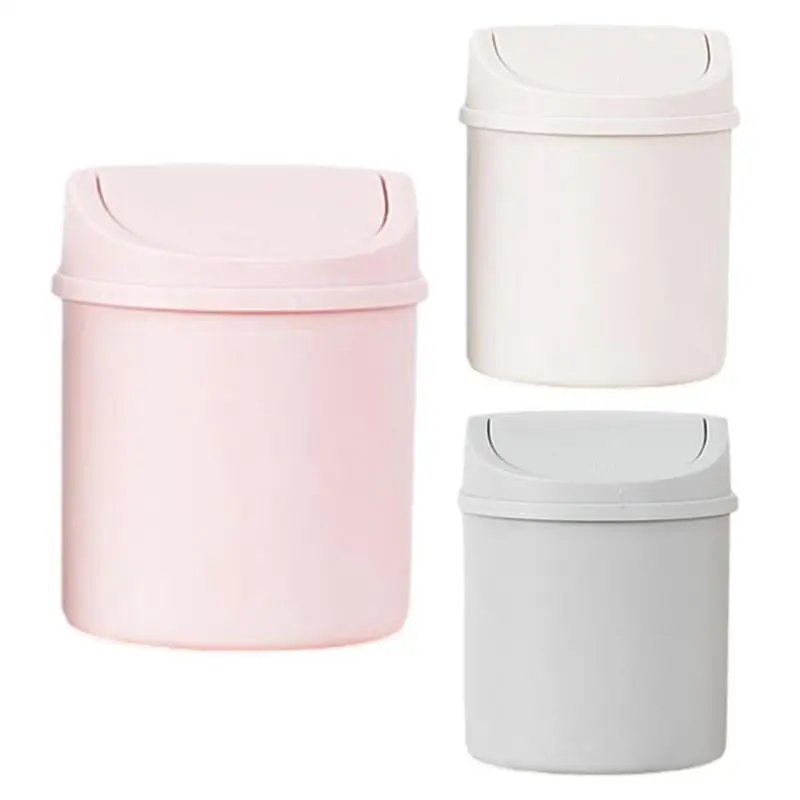

Mini Desktop Bin Small Trash Can Small Garbage Cans with Lid Odorless and Durable Small Paper Basket for Kitchen Car Bedroom