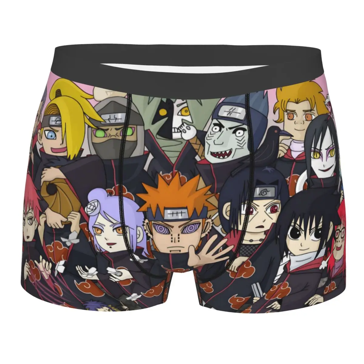 Фото Мужское модное нижнее белье N-Narutoes S-Sasukes с героями мультфильмов манга, трусы-боксеры, дышащие шорты, трусы, трусы №1