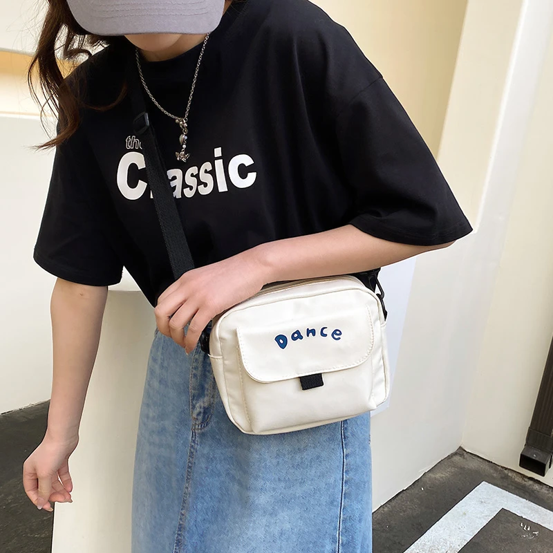 

Crossbody Bags Women Canvas Flap-bag Kawaii Harajuku All-match Students Casual Female Handbags Korean Ulzzang Shoulder Bags