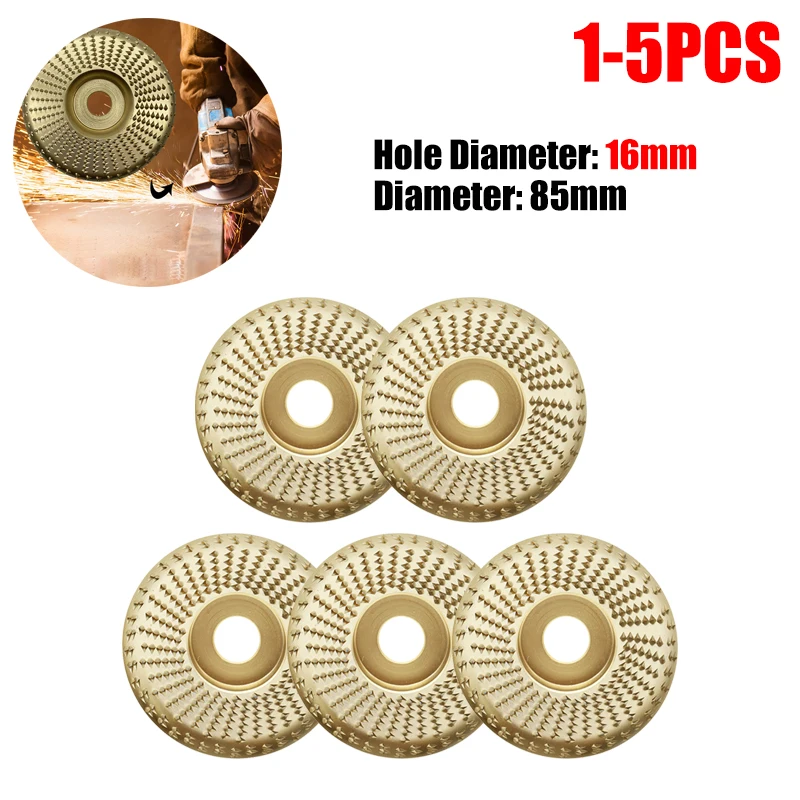 

1-5pcs Bore 16mm Wood Grinding Polishing Wheel Rotary Disc Sanding Wood Carving Tool Abrasive Disc Tools for Angle Grinder