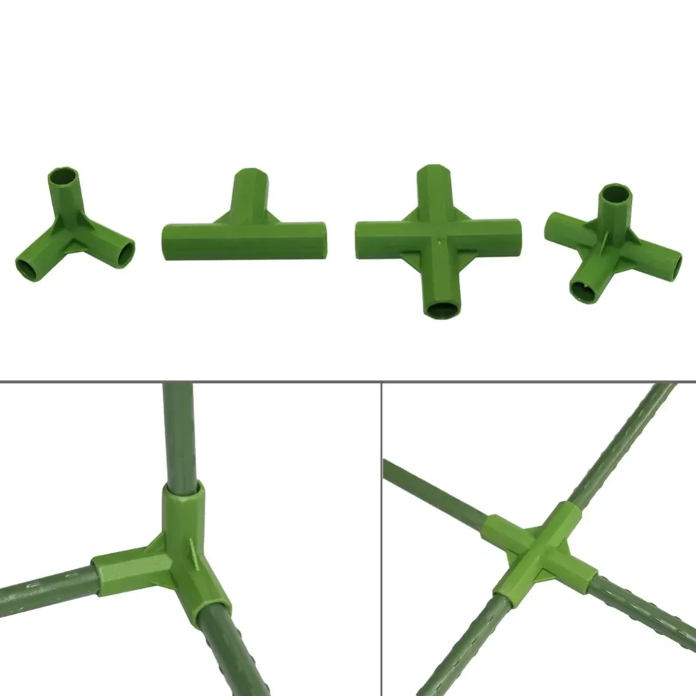 

Greenhouse Plant Stakes Edging Corner Connectors Vegetable Garden Climbing Plants Bracket Connector 100 Pcs