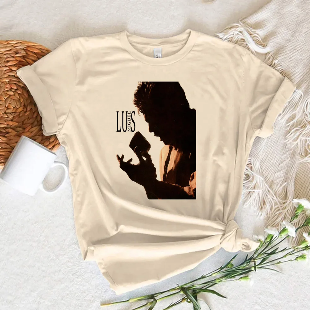 Футболка женская с принтом Луиса Мигеля 2000