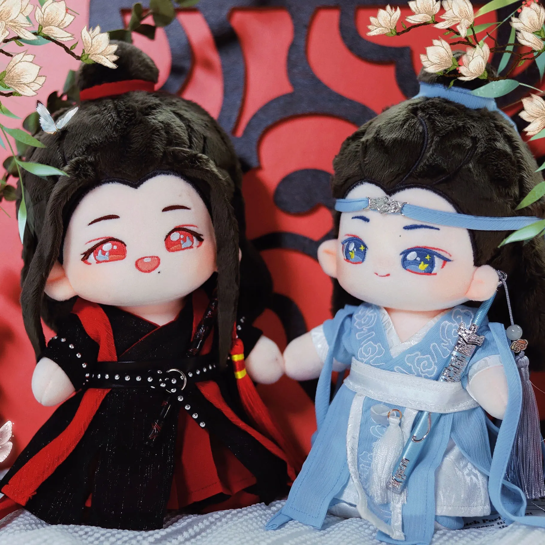 

Anime Mo Dao Zu Shi The Untamed Wei Wuxian Lan Wangji Yibo Xiao Zhan Cute 20cm Plush Doll Dress Up Clothes Ancient Costume Toys