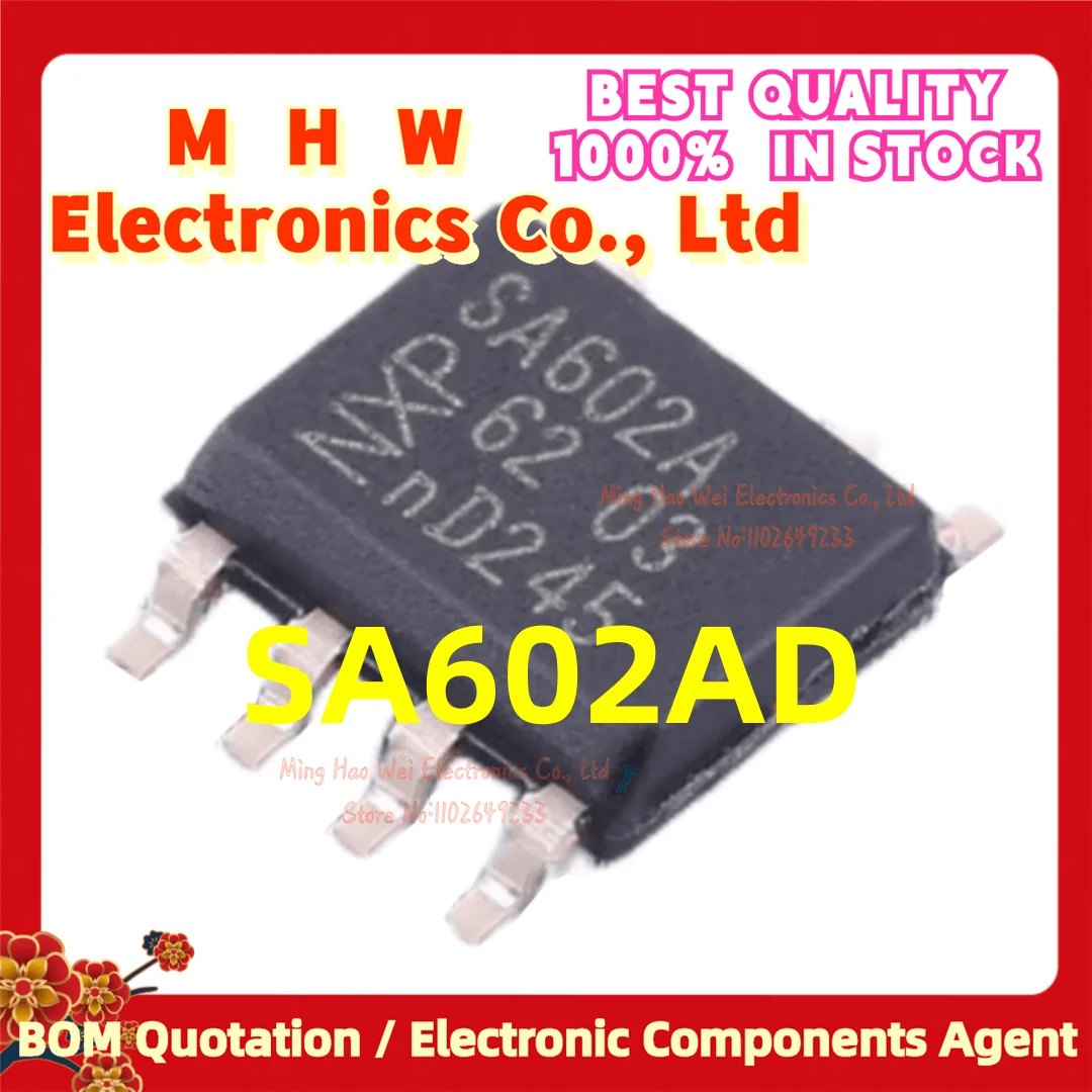10 шт./партия. Новое качество SA602AD SOP8 маркировка: SA602A SA602AD/01 SA602 NE602 NE602A RF микшер RFID чип оригинальный. В наличии.