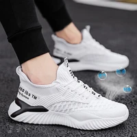 korean stretch fabric breathable men casual shoes spring 2022 new fashion sneakers loafers solid lace up men running shoes