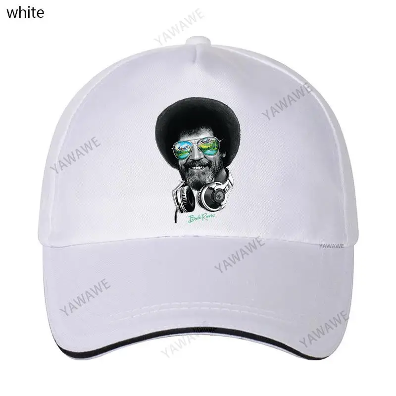 

Black Casual Boys Printed Fish caps Dj Bob Ross Officially Fashion yawawe print Unisex Snapback hats