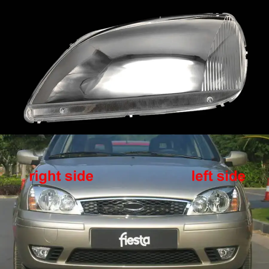 

For Ford Fiesta 2005 2006 Headlights Cover Headlamp Housing Lampshade Lamp Lens Shell Plexiglass Auto Replacement Parts