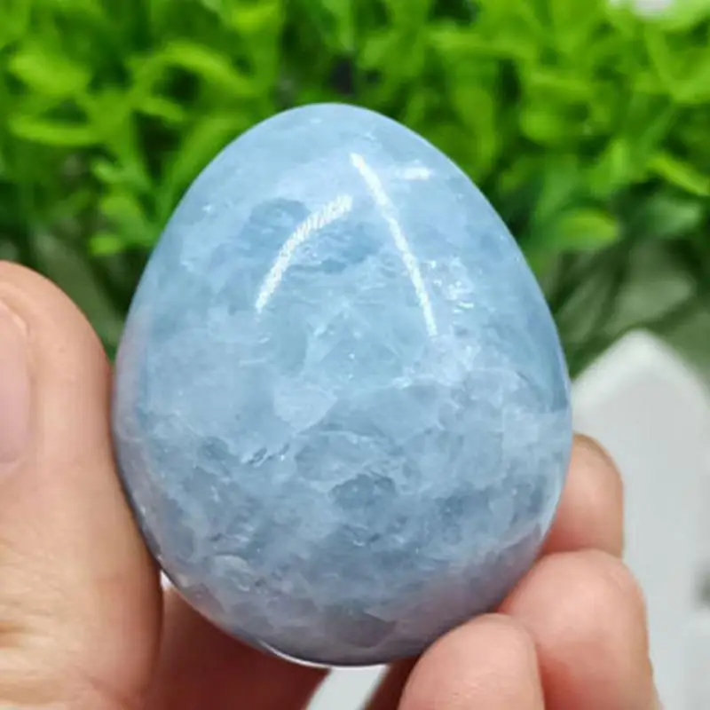 Хрустальный пальмовый камень натуральный синий кианит кристалл яйцо дракона