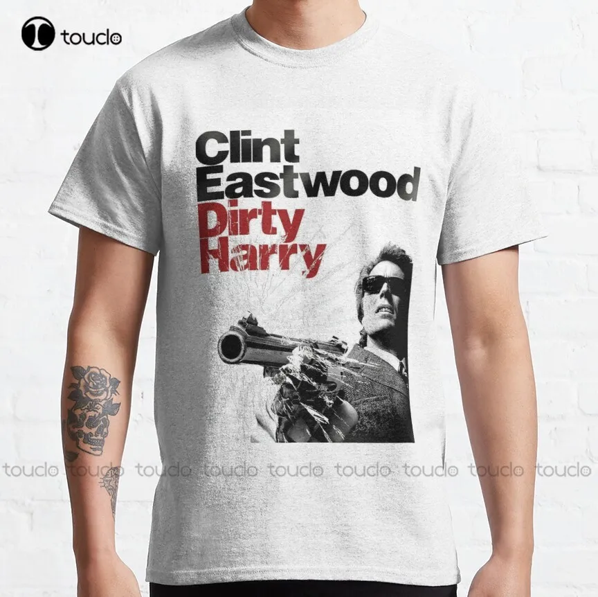 

Dirty Harry By Clint Eastwood Movie Poster Classic T-Shirt Clint Eastwood Cheap Tshirts Outdoor Simple Vintag Casual T Shirts