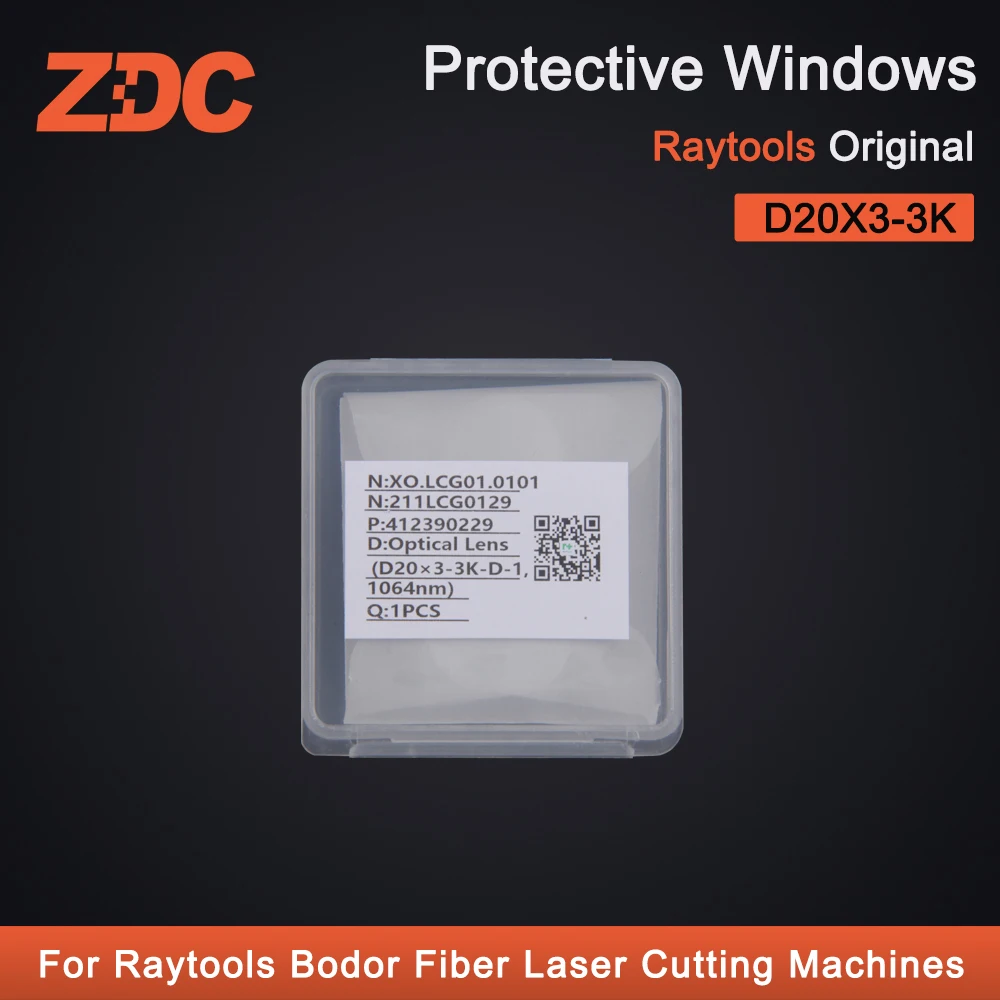 

10 шт./лот, Raytools, оригинальные волоконные лазерные защитные линзы для окон 20x3 мм, 3 кВт, оригинальные 211LCG0129 для лазерной режущей головки