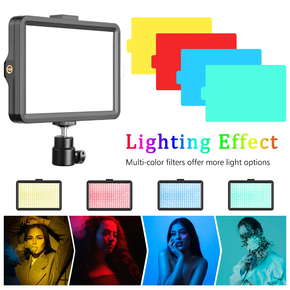 SH 6 inch LED Video Light For Live Streaming Photo Studio Panel Photography Dimmable Flat-panel Fill Lamp 3300-5600K - купить по