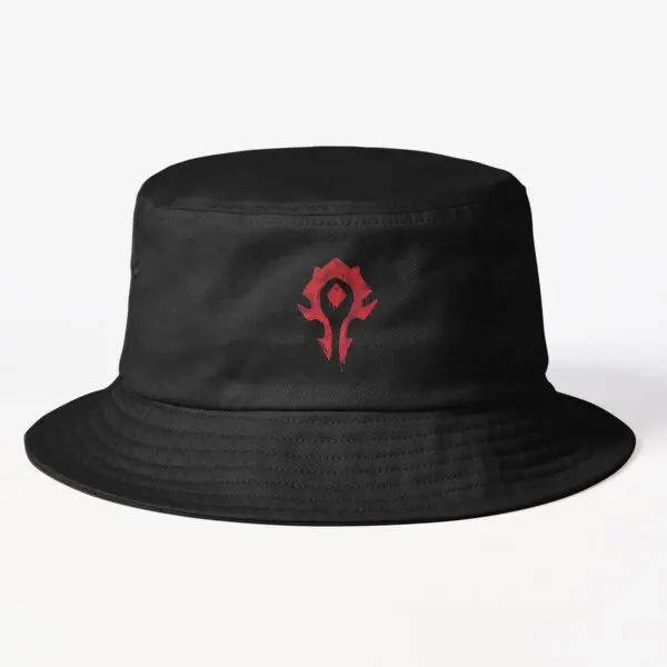 

The Bloody Horde Logo Classic Bucket Hat Bucket Hat Summer Outdoor Women Sun Black Fish Fashion Caps Solid Color Casual Mens