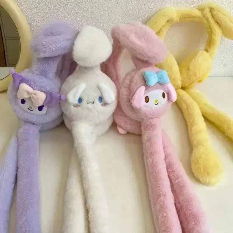 Sanrio Cinnamoroll наушники кавайные уши движущиеся детские теплые с героями