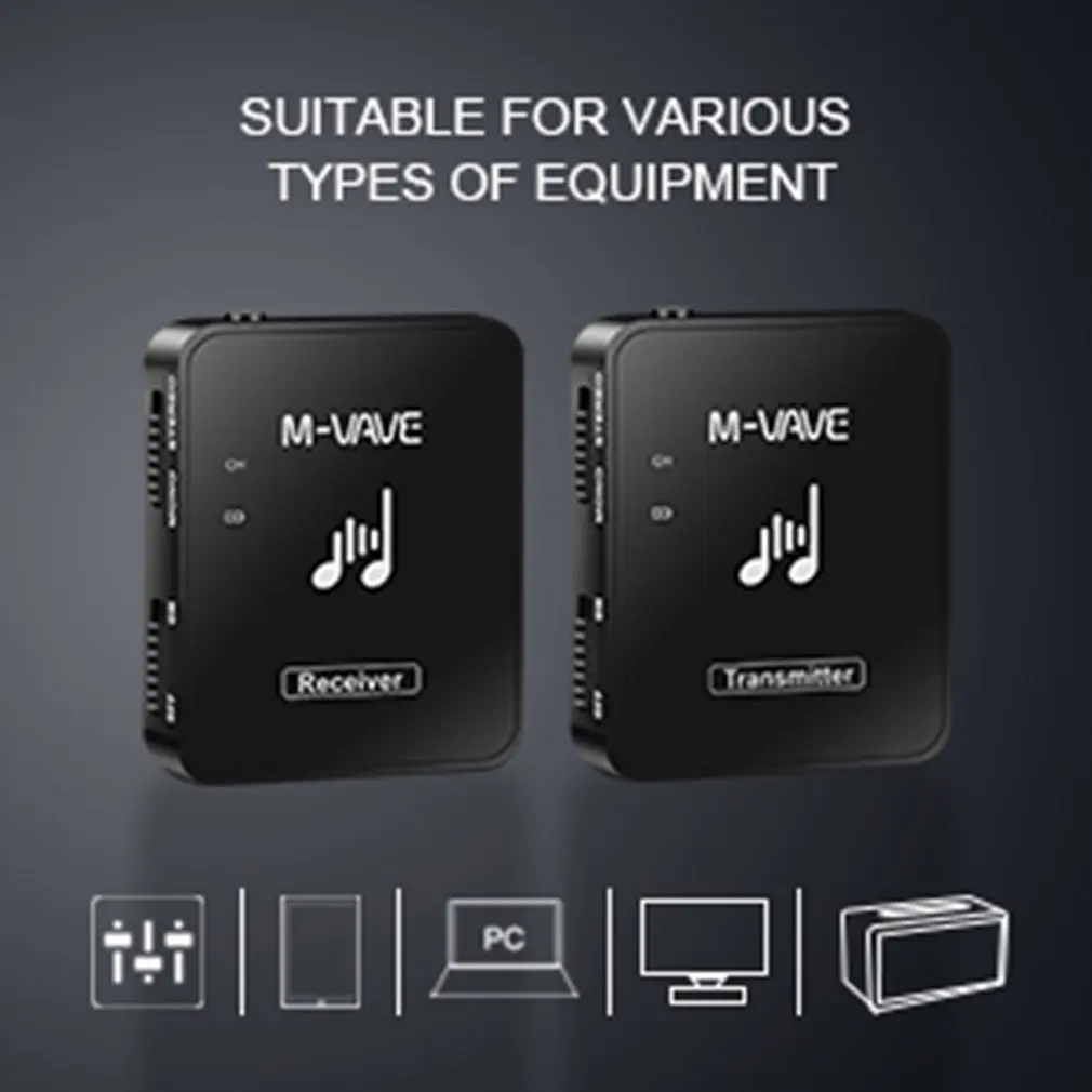 

Headphone Monitors 2.4G Wireless Rechargeable Transmitter Receiver Support Stereo Mono Phone Recording Multiple Channels Device