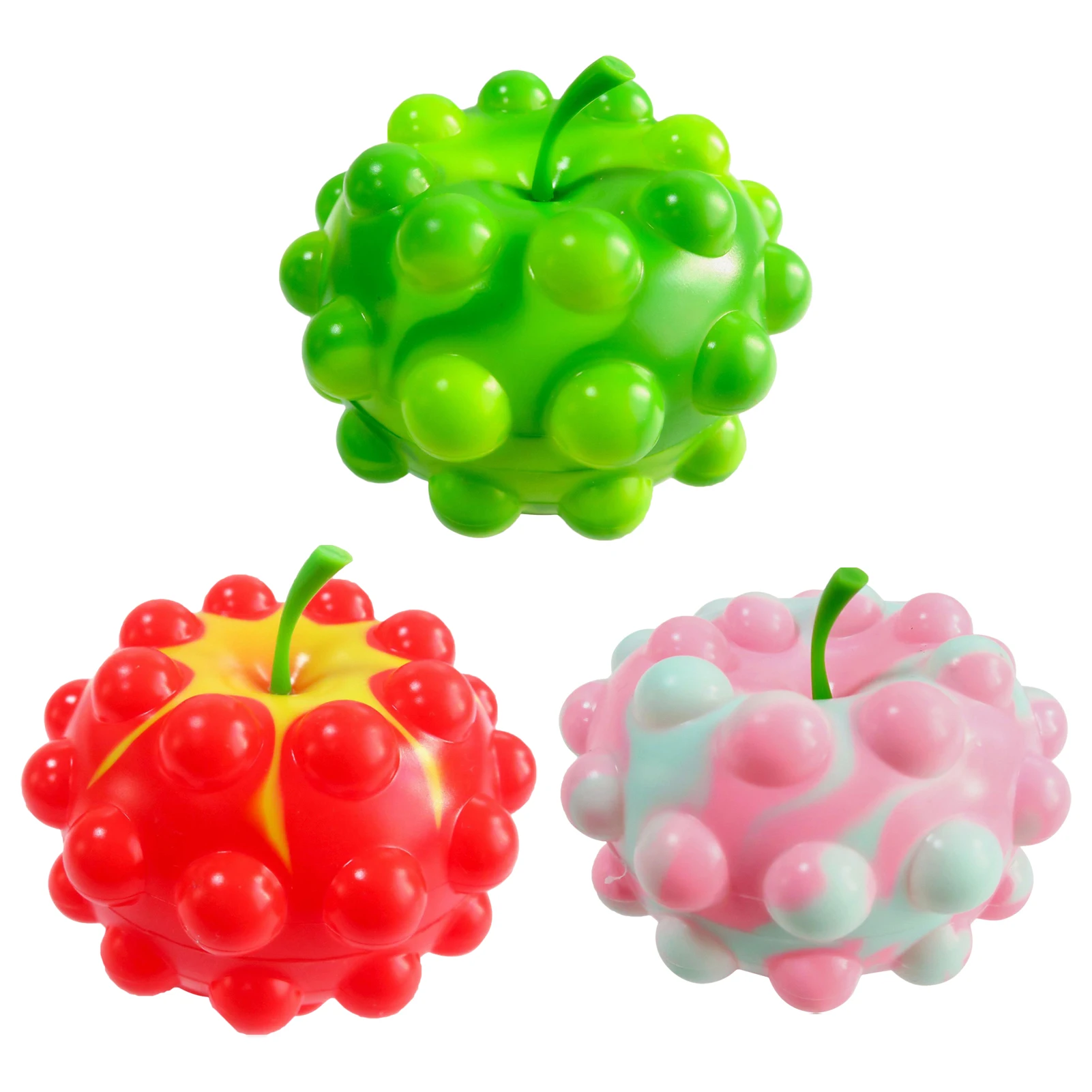 

3D Popping Bubble Ball Anxiety Relief Toys Stress Relief Squeeze Ball Silicone Push Bubbles Ball Anti Pressure For Kids Adults