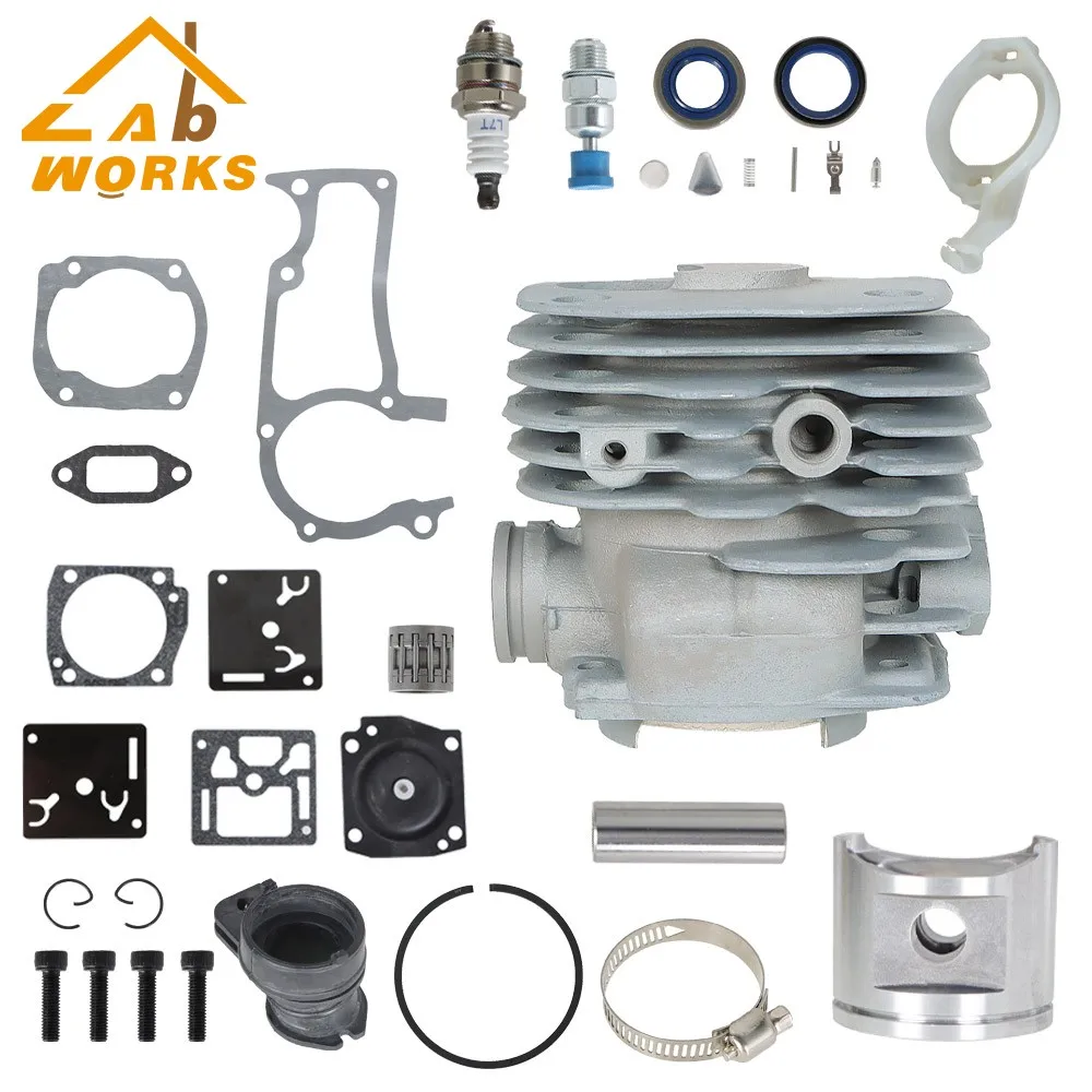 

372 комплект поршневого цилиндра с большим отверстием для Husqvarna 365 371 362 прокладки для бензопилы 52 мм