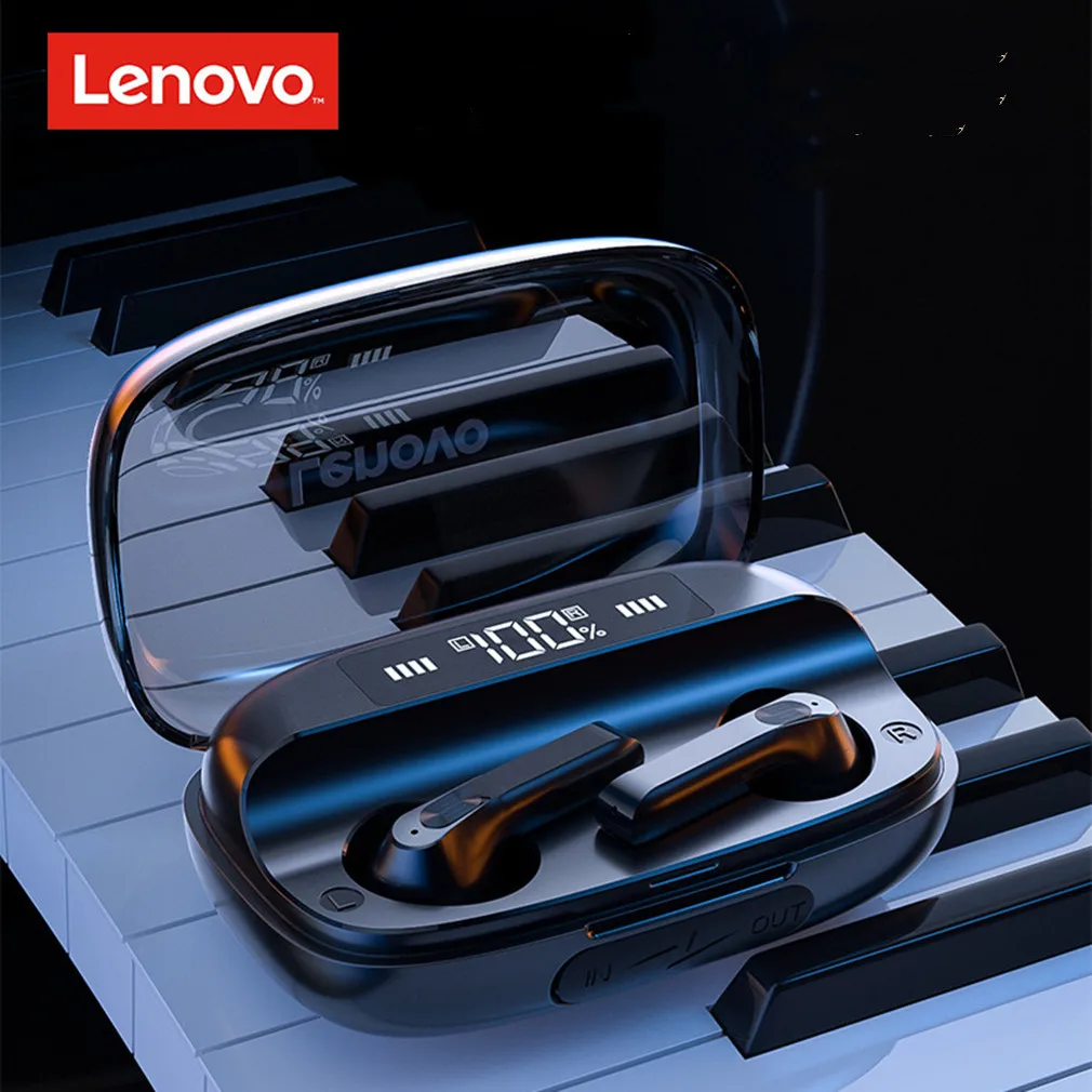 

Беспроводные наушники Lenovo QT81 TWS, стерео спортивные водонепроницаемые наушники-вкладыши, гарнитура с микрофоном и сенсорным управлением, ...