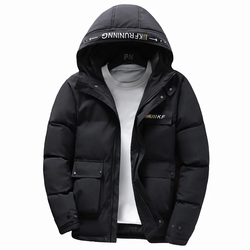 

Мужская зимняя куртка, новинка 2022, утепленная брендовая стеганая куртка, молодежная зимняя куртка, пуховик с капюшоном для мужчин
