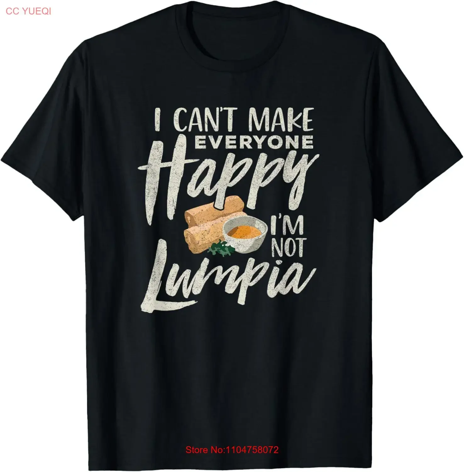 Фото Забавная футболка Lumpia Philippines Pinoy Food Lover, винтажная стираная уличная дизайнерская одежда, топ для повседневной носки №1